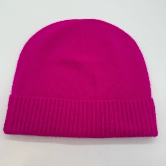 Charter Club Luxury 100% Cashmere Hat – Fierce Pink – One Size MSRP $80 - Picture 1 of 3